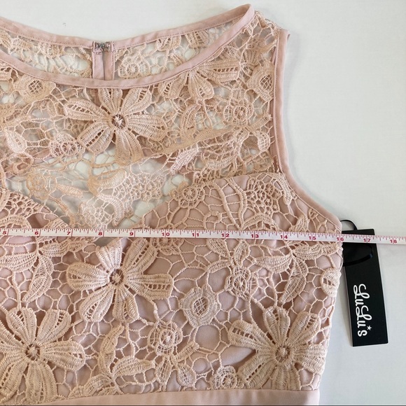 NWT Lulu’s Blush Pink Lace Open Back Party Dress - Picture 7 of 10